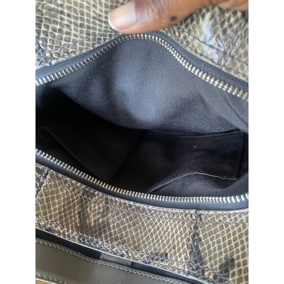 Coach Soho Lynn Faux Python Embossed 3 Compartment Snakeskin Hobo Purse Bag - Picture 7 of 12